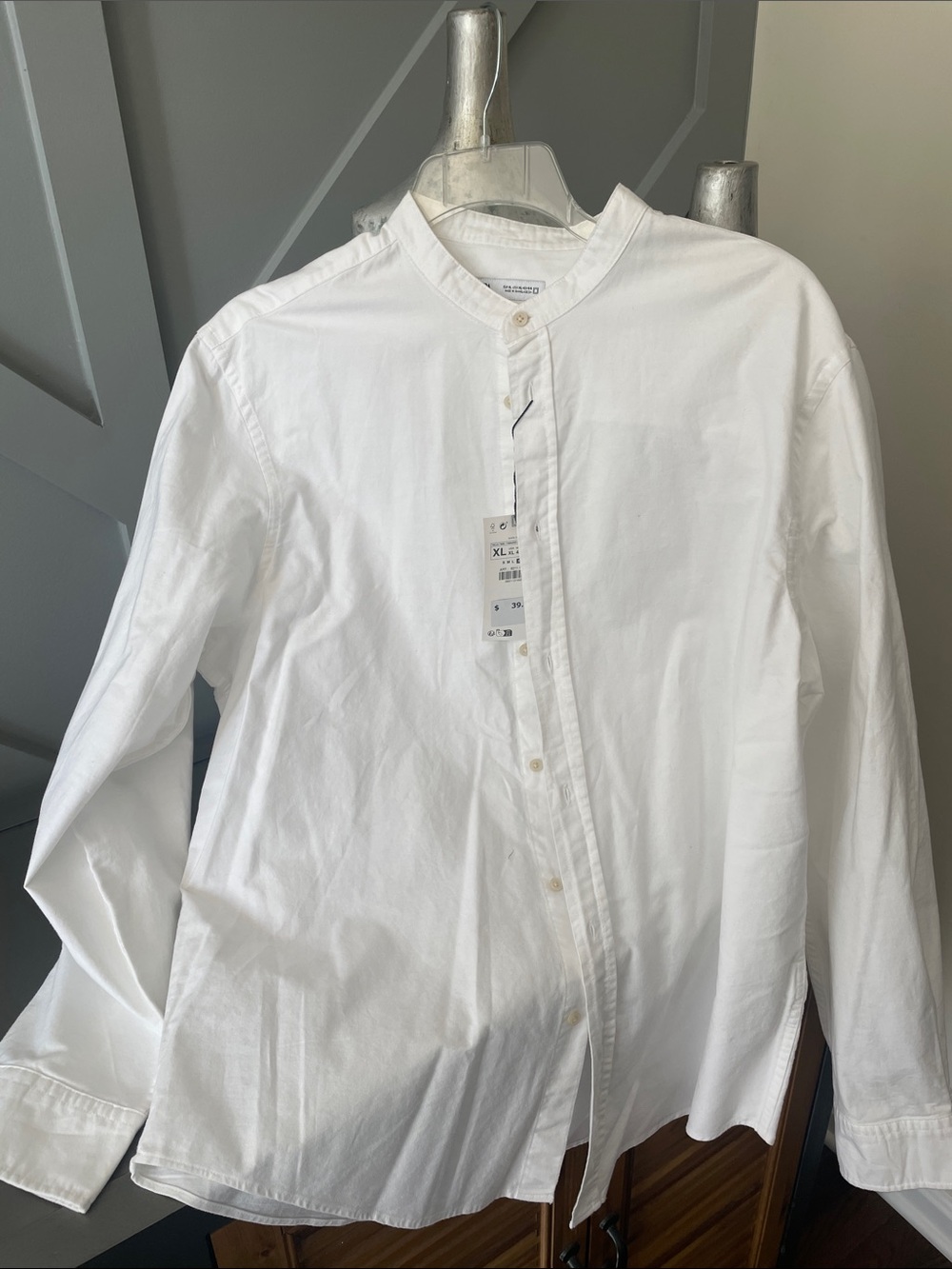 Zara White Casual Button-Down Shirt